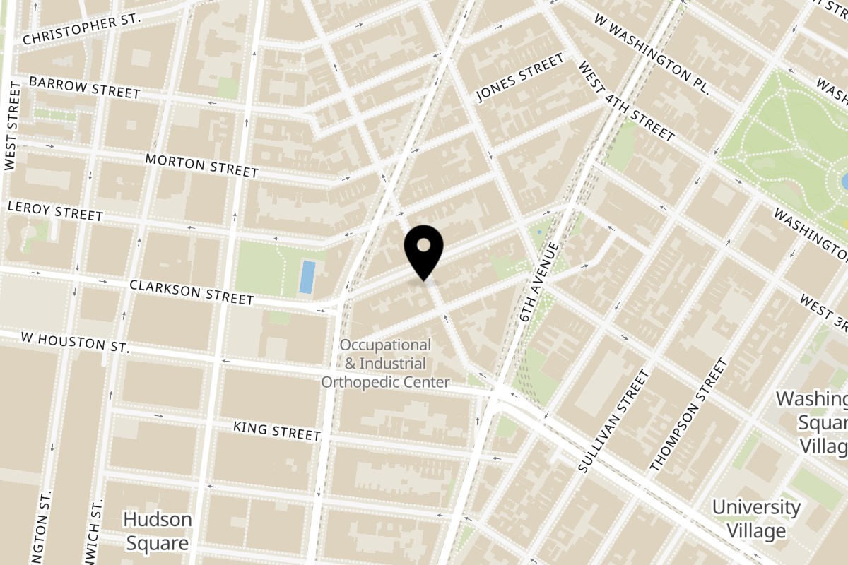 Map showing the location of Ubani West Village on 37A Bedford St in New York